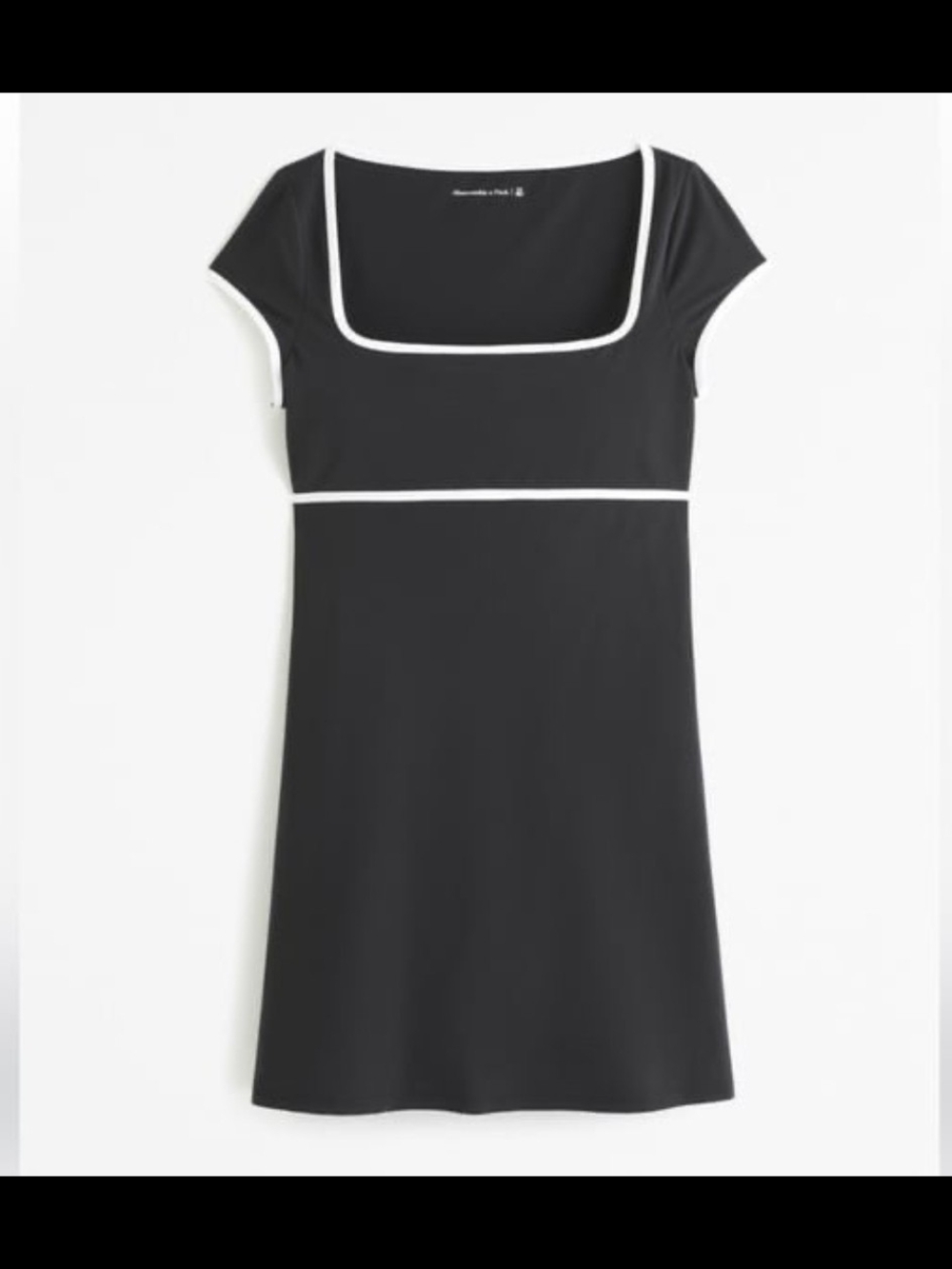 Abercrombie & Fitch Black Traveler Mini Dress with White Trim - Picture 3 of 3